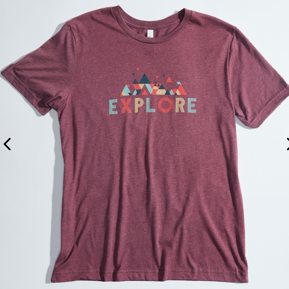 Northern Original Short Sleeve Graphic T-shirt— “EXPLORE,” Bright Mauve, XXL